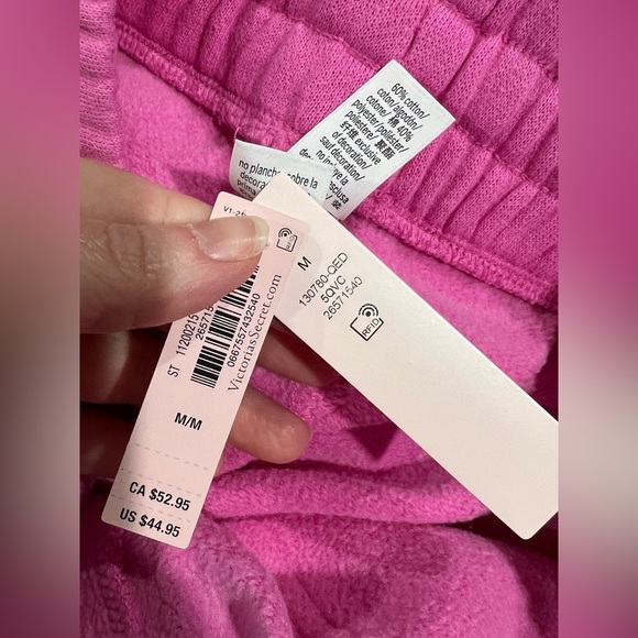 NEW NWT VS Victoria secret sweats joggers M medium pink ombré - Picture 8 of 9